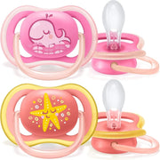 Avent 2 Chupetes Ultra Air 6 - 18M Mix/ Ballena & Estrella - Farmacias Arrocha