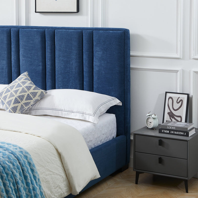 Cama con respaldar en líneas verticales Dk. Blue - Farmacias Arrocha
