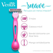 Máquina de afeitar para Mujer Gillette Venus Suave con Aloe y 3 hojas 4 uds - Farmacias Arrocha