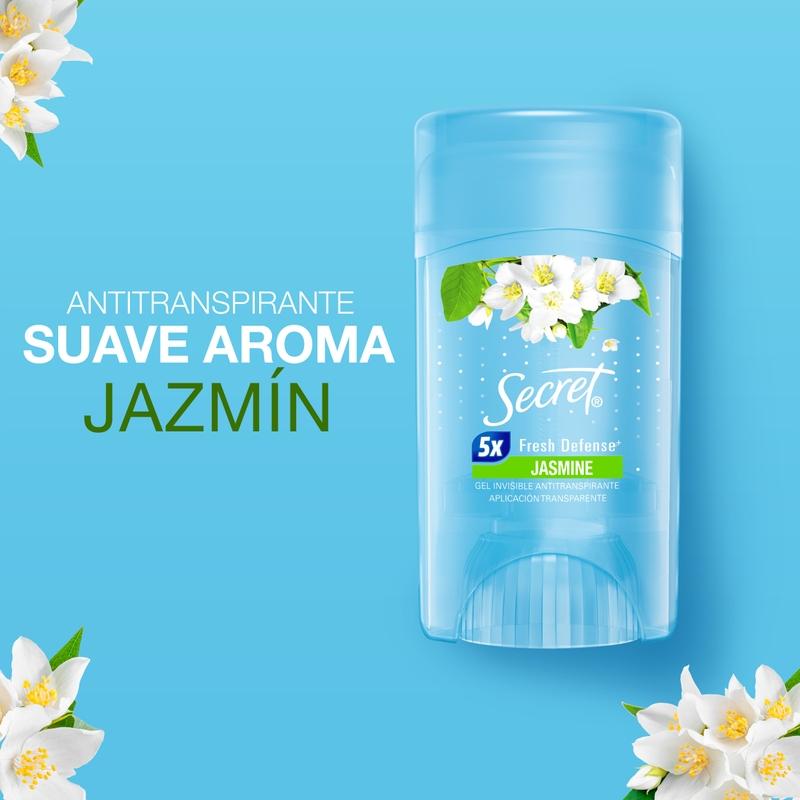 Gel Invisible Antitranspirante Secret Jasmine 45 g - Farmacias Arrocha
