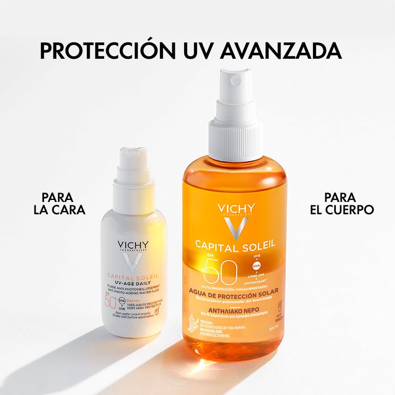 Vichy Capital Soleil Agua de Protección Solar SPF 50+ Spray 200ml - Farmacias Arrocha
