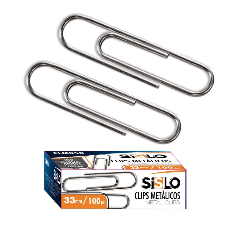 Sysabe Clip Metalico 33Mm C100 Und Sislo - Farmacias Arrocha
