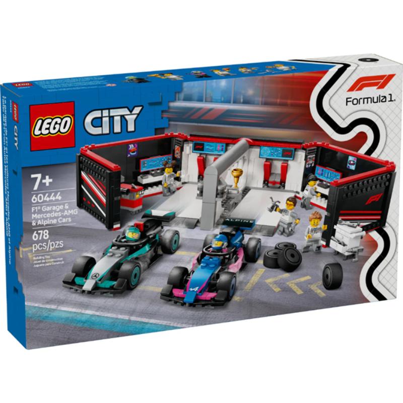 Lego City garaje de F1 con Coches Mercedes AMG y Alpine - Farmacias Arrocha