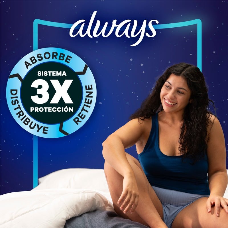 Toallas Femeninas, Always Seda - sec Nocturna 8 Unidades - Farmacias Arrocha