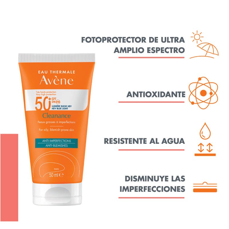 Avene Cleanance Spf50+ Triasorb Sin Color - Farmacias Arrocha
