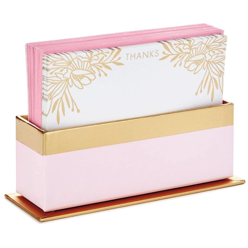 Hallmark Tarjetas En Blanco Con diseño Floral Dorado Con Base Caja De 40 - Farmacias Arrocha