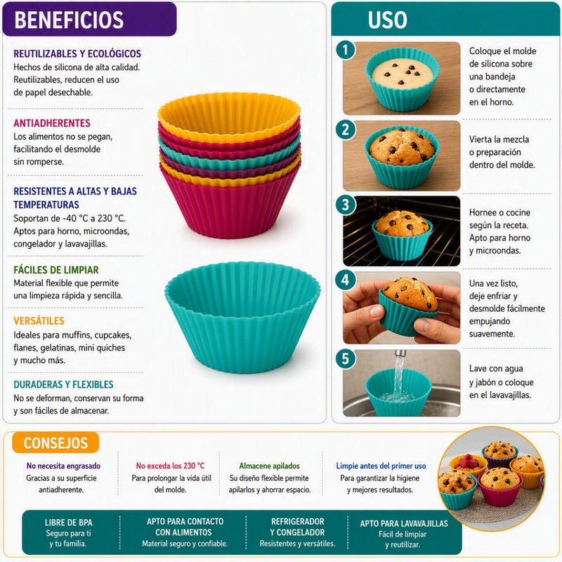 Set de 8 mini moldes de silicona con diseño de diamante. - Farmacias Arrocha