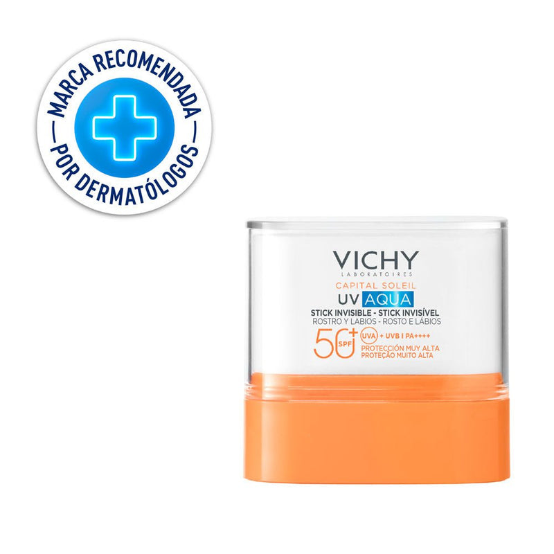 Vichy Capital Soleil Uv Aqua Stick Invisible Rostro Y Labios Spf 50+ 150Ml - Farmacias Arrocha