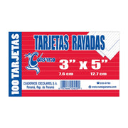 Corsario Tarjetas Rayadas Blanca 3X5 (30) - Farmacias Arrocha