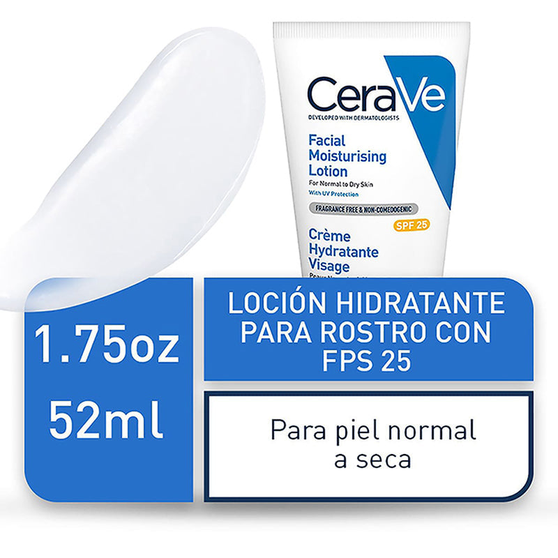 CeraVe Loción Hidratante de Rostro con FPS 52 ml - Farmacias Arrocha