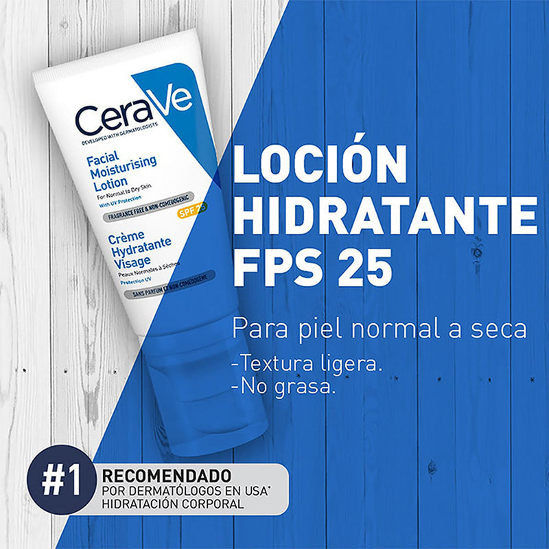 CeraVe Loción Hidratante de Rostro con FPS 52 ml - Farmacias Arrocha