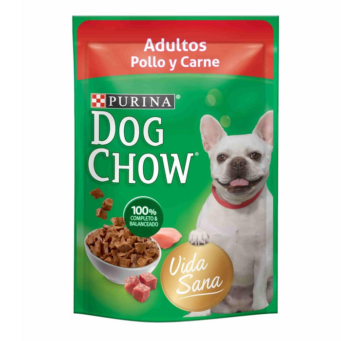 Comida humeda para perros de pollo y carne de res Amalias Nutra 85 gr Caja  * 60 und