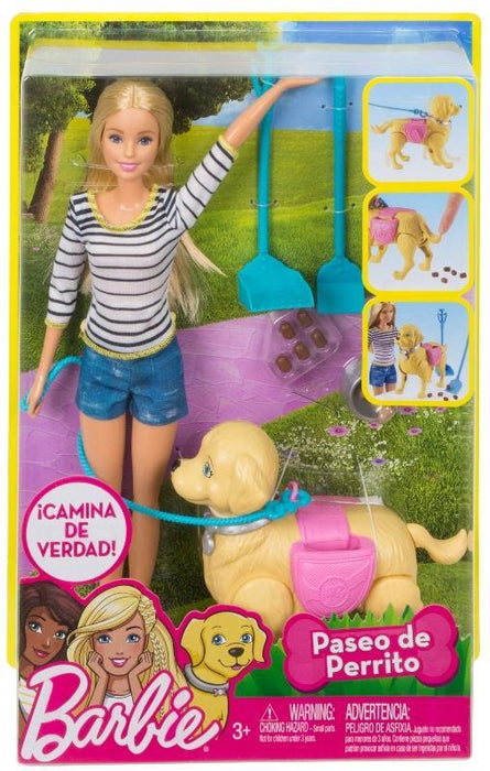 Barbie Muñeca Paseo Perrito - Farmacias Arrocha
