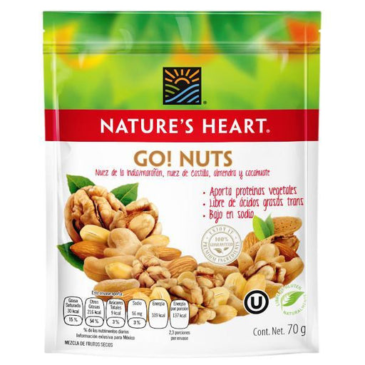 Nature's Heart Go Nuts 70Gr - Farmacias Arrocha