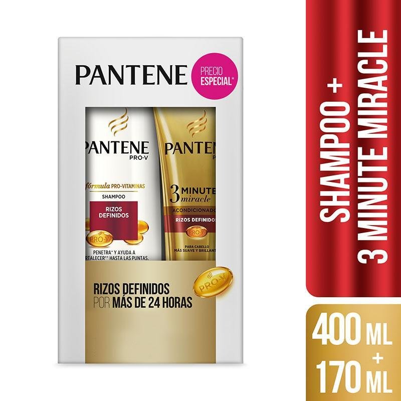 Pantene Pack Rizos Definidos Shampoo 400Ml + 3Mm 170Ml - Farmacias Arrocha