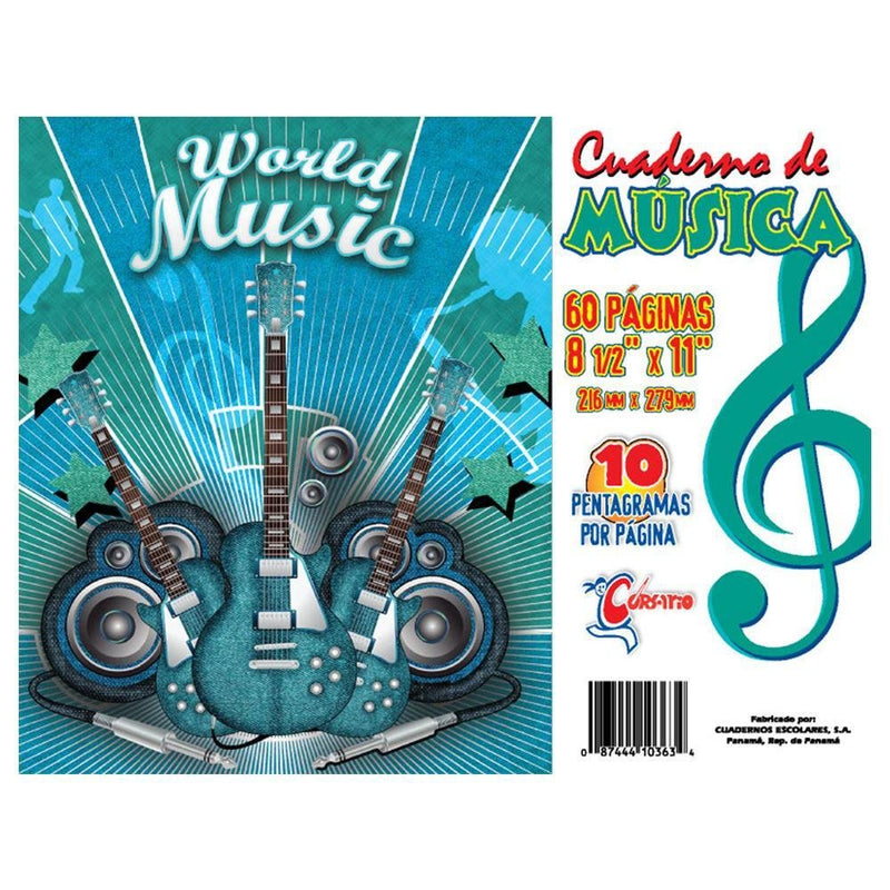 Corsario Libreta Espiral Musica Color (40) - Farmacias Arrocha