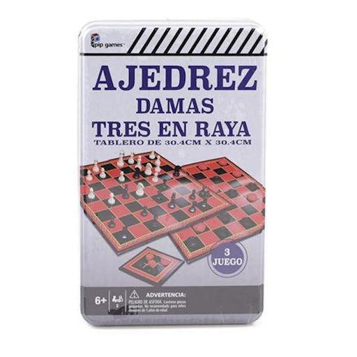 Pip Games Ajedrez/Damas/Tic Tac Toe - Farmacias Arrocha