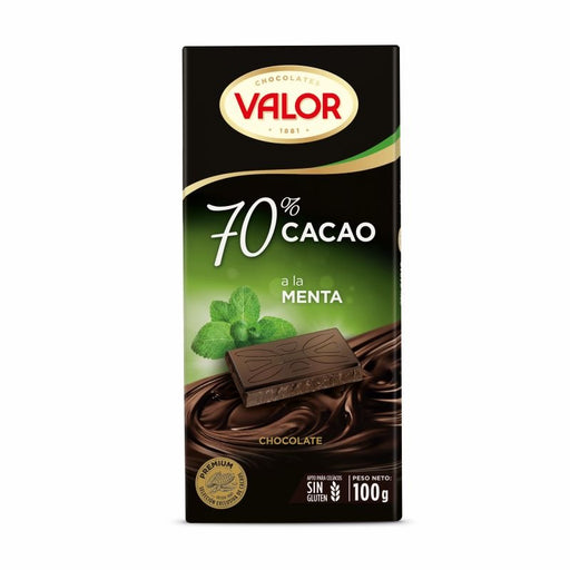 Valor Chocolate 70% Cacao Premium Menta - Farmacias Arrocha