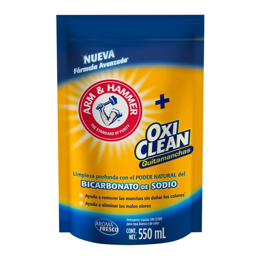 Arm & Hammer + OxiClean Detergente Liquido Sin Cloro 550Ml - Farmacias Arrocha