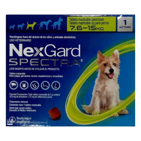 Card Nexgard Spectra 7.6-15Kg - Farmacias Arrocha