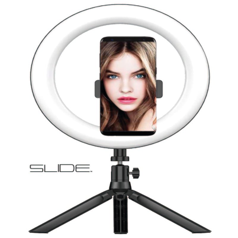 Slide Mini Tripode Ajustable Con Aro De Luz Y Soporte Para Moviles - Farmacias Arrocha