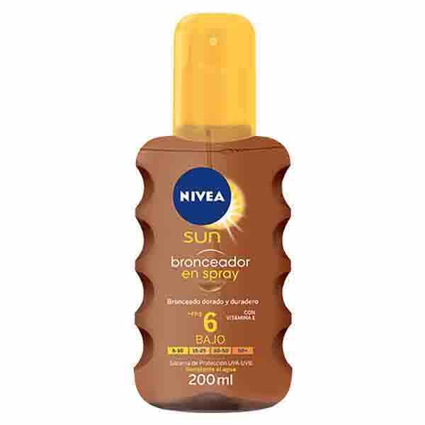 Nivea Sun Bronceador Aceite Spray Fps-6 200Ml - Farmacias Arrocha