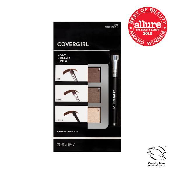 Covergirl Easy Breeze Brow Powder Kit Rich Brown - Farmacias Arrocha