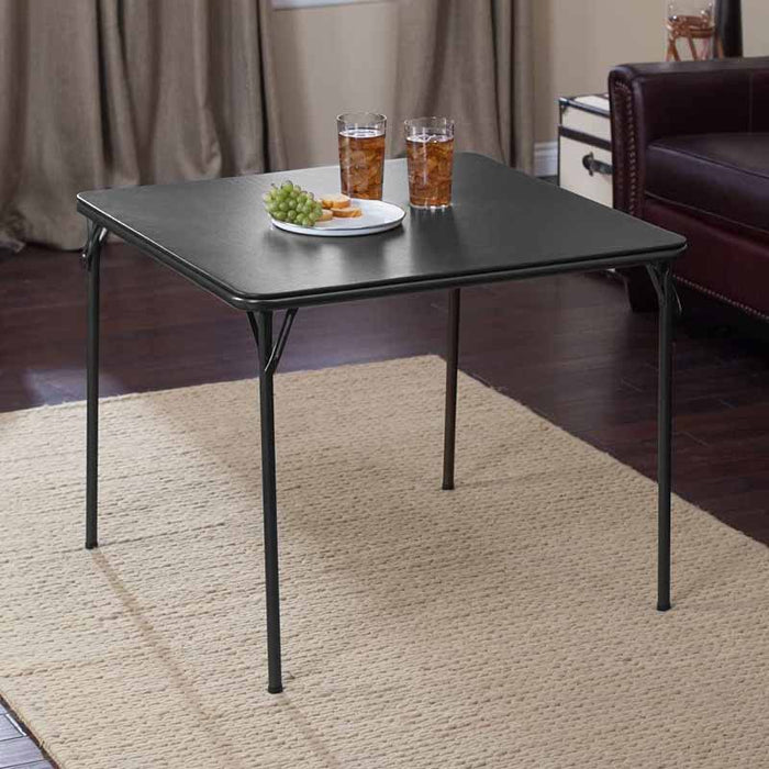 Folding Table 34 In. Sqr Black - Farmacias Arrocha