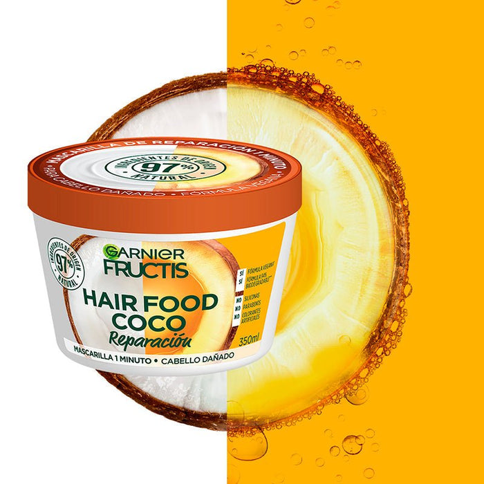 Garnier Fructis Hair Food Mascarilla de Reparación Coco 300ML - Farmacias Arrocha