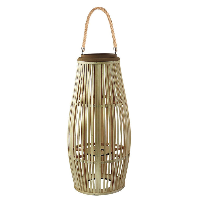 Bamboo Lantern Glass Natural - Large - Farmacias Arrocha