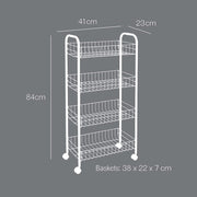 Metaltex Estante con Ruedas 4 Canastas - Farmacias Arrocha
