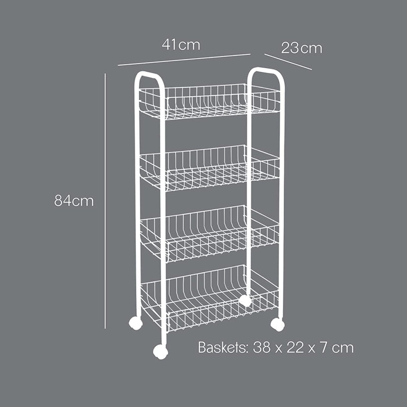 Metaltex Estante con Ruedas 4 Canastas - Farmacias Arrocha