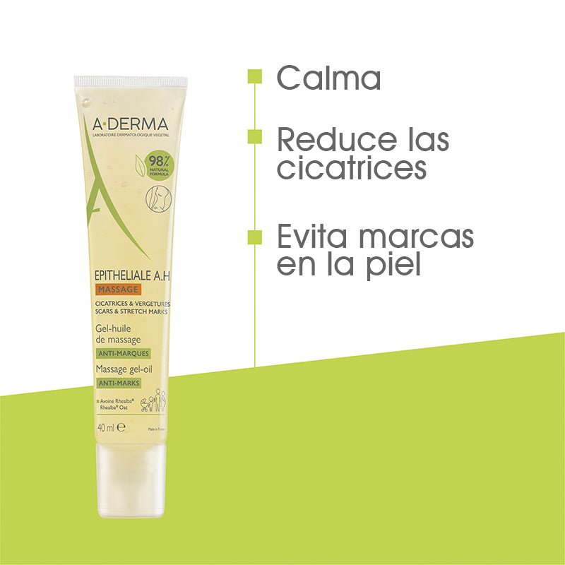 A-Derma Epitheliale Ah Duo Massage Gel-Aceite 40Ml Aceite Anti Cicatrices Y Estrías - Farmacias Arrocha