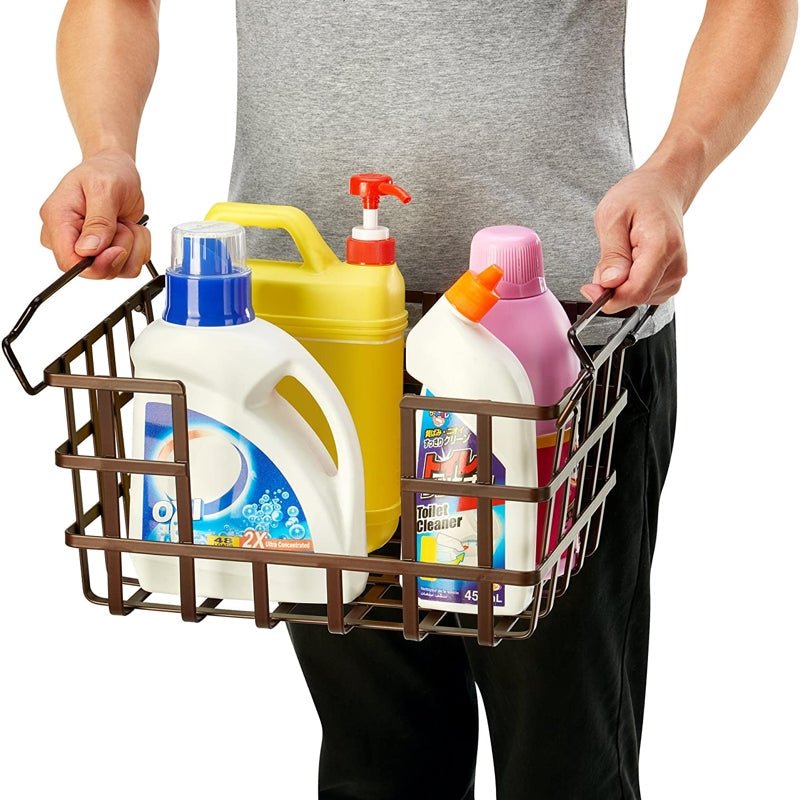 Seville Classics 2 Pk Iron Slat Stacking Nesting Basket - Farmacias Arrocha