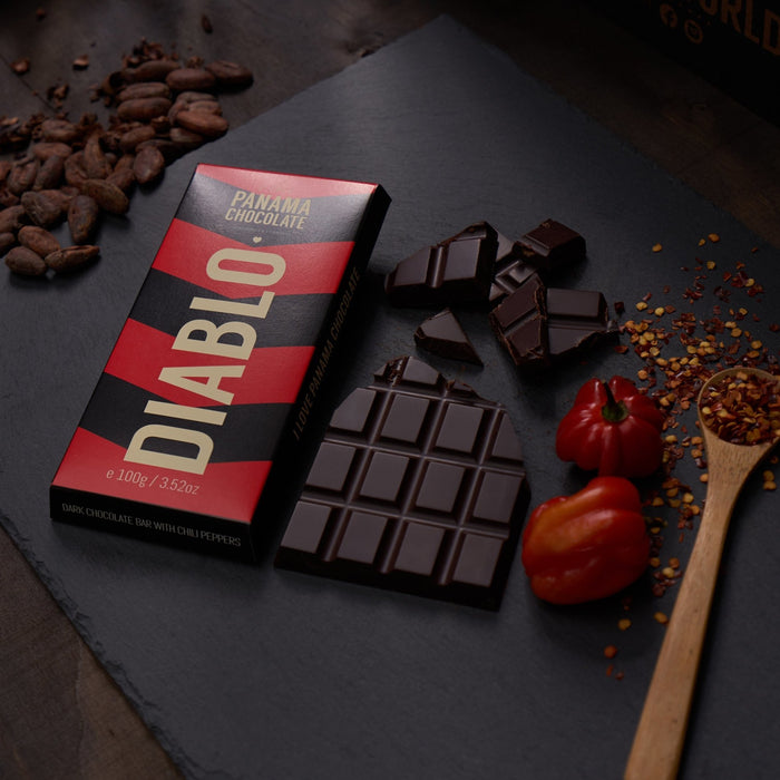 I Love Panama Chocolate DIABLO Chocolate Oscuro 70% Con Ají Chombo 100g - Farmacias Arrocha