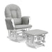 Pecora Rocking Chair White With Grey Cushion - Farmacias Arrocha