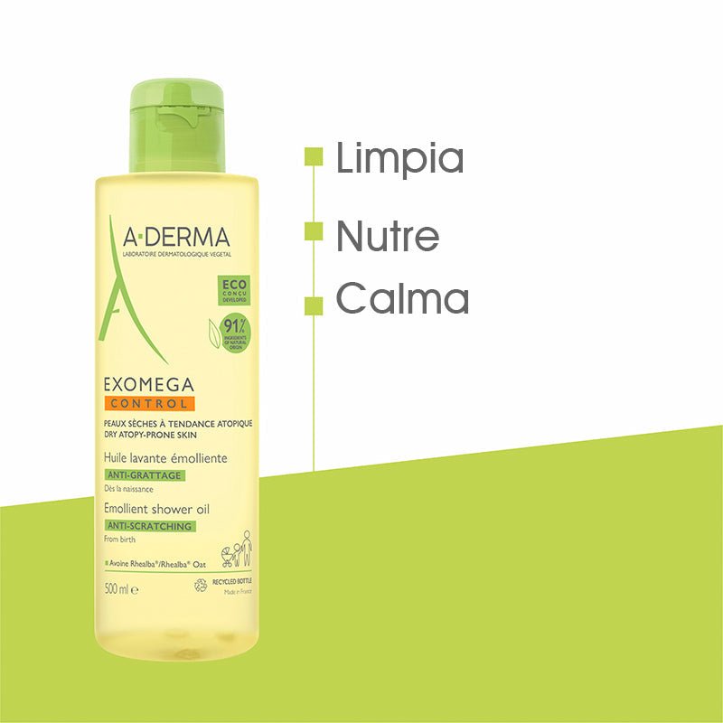 A-Derma Exomega Control Aceite Emoliente 500Ml (Pieles Secas/Atópicas) - Farmacias Arrocha