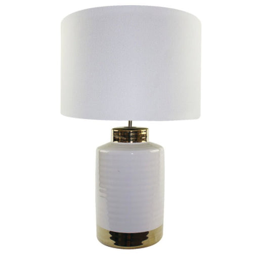 Ceramic Lamp - Ivory /Gold 58 Cm - Farmacias Arrocha