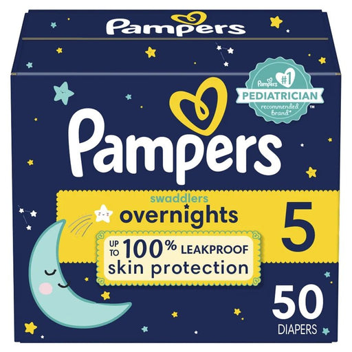 Pampers Swaddlers Overnights S5 Super 1/50 - Farmacias Arrocha