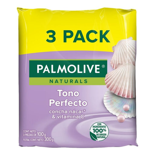 Jabón de Tocador Palmolive Naturals Tono Perfecto Nacar y Vitamina C 100 g 3 Pack - Farmacias Arrocha