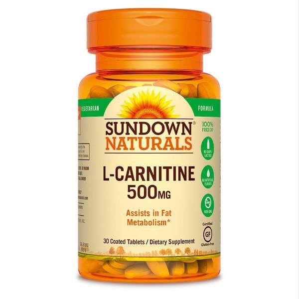 Sundown Naturals L-Carnitine 500 mg Caplets - Farmacias Arrocha