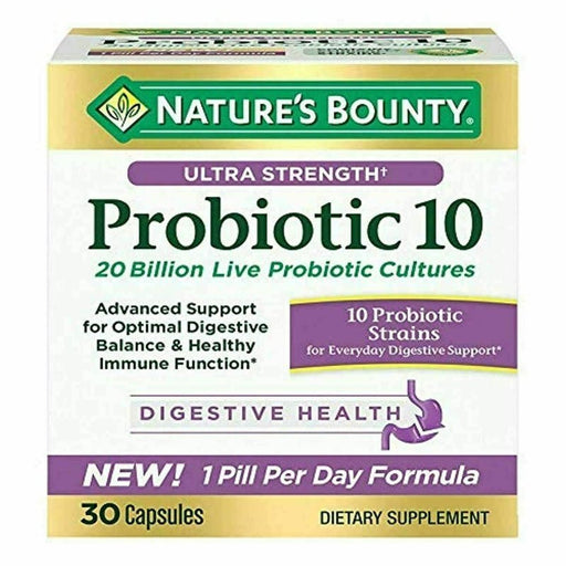 Nature's Bounty Ultra Strength Probiotic 10 30 Capsules - Farmacias Arrocha