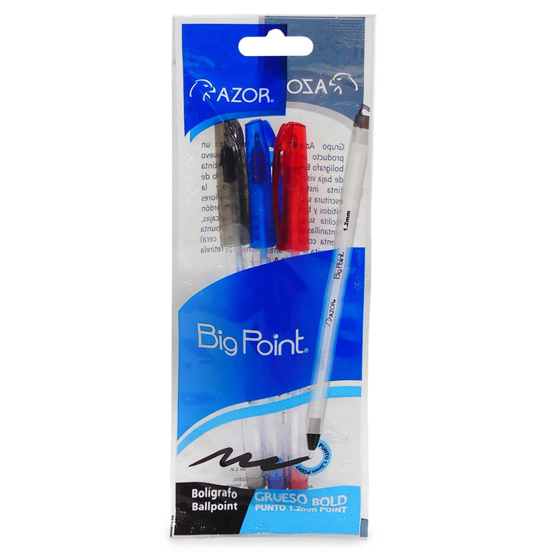 Azor Boligrafo Big Point Bolsa 3 - Farmacias Arrocha