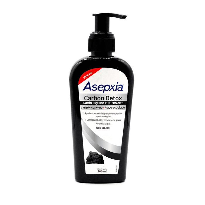 Asepxia Carbon Jabon Liquido 200Ml Global - Farmacias Arrocha