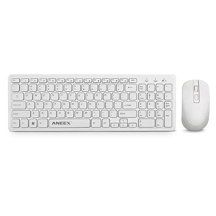 Aneex Wireless Keyboard And Mouse Combo White - Farmacias Arrocha