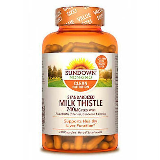 Sundown Naturals Milk Thistle Xtra 240 mg/ 250 capsulas - Farmacias Arrocha