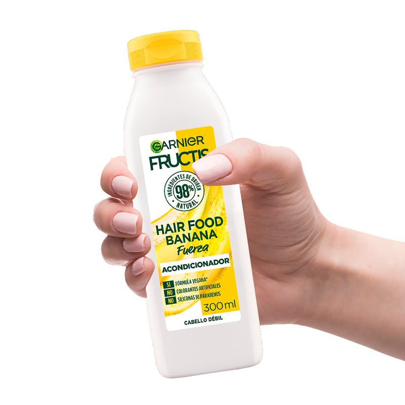 Garnier Fructis Hair Food Acondicionador de Fuerza Banana 300 ML - Farmacias Arrocha