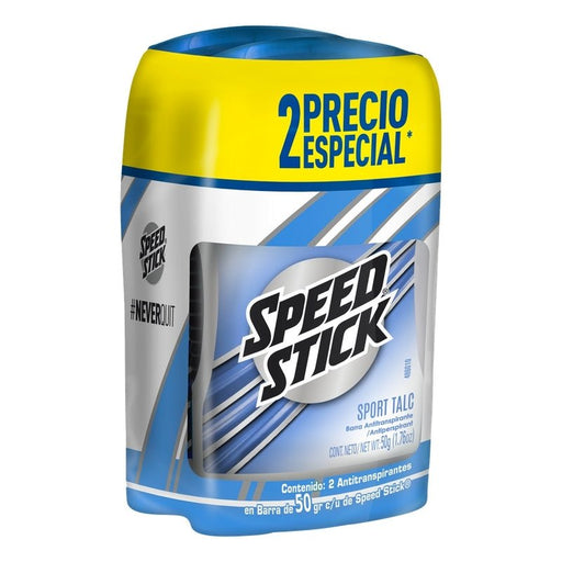 Desodorante Speed Stick Sport Talc Barra 50 g 2 Pack - Farmacias Arrocha