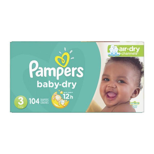 Pampers Baby Dry S3 Super 1 104 - Farmacias Arrocha