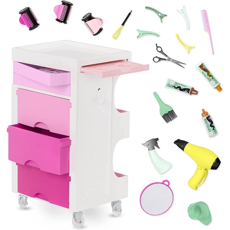 Our Generation Carrito con Accesorios de Salón de belleza - Farmacias Arrocha
